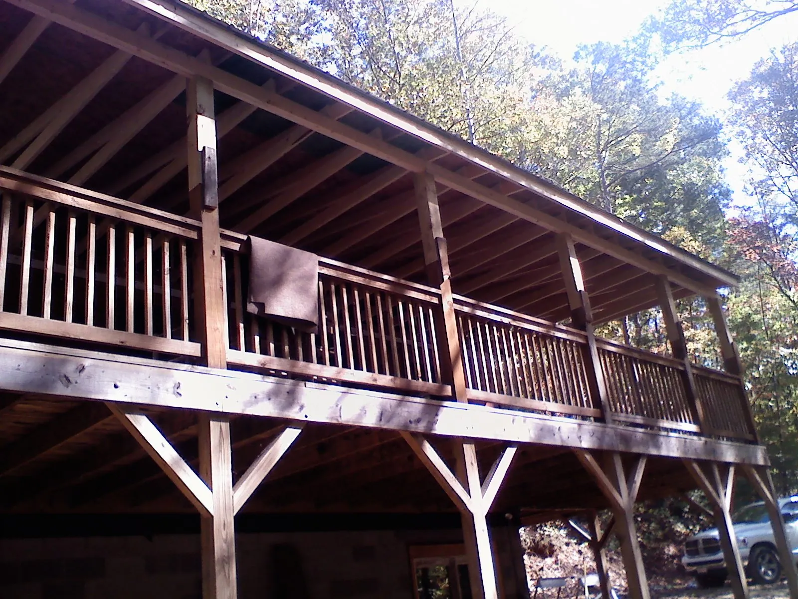 Timber framing under a new elevated porch and deck — Roof Leak Repair in Temple City by Roofing Brothers